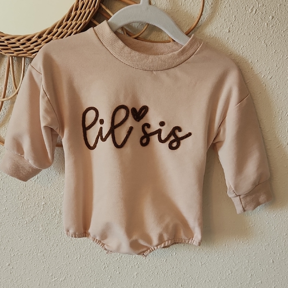 Lil Sis Kids Sweatshirt - Beige
